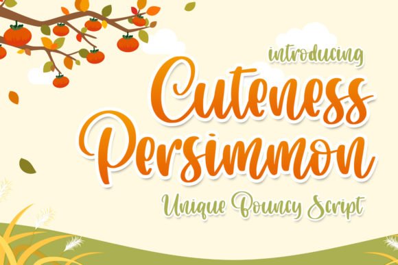 Cuteness Persimmon: A Charming Handwritten Font for Crafters