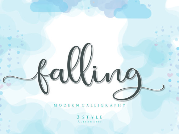 Falling: A Playful Handwritten Font for Brand Design